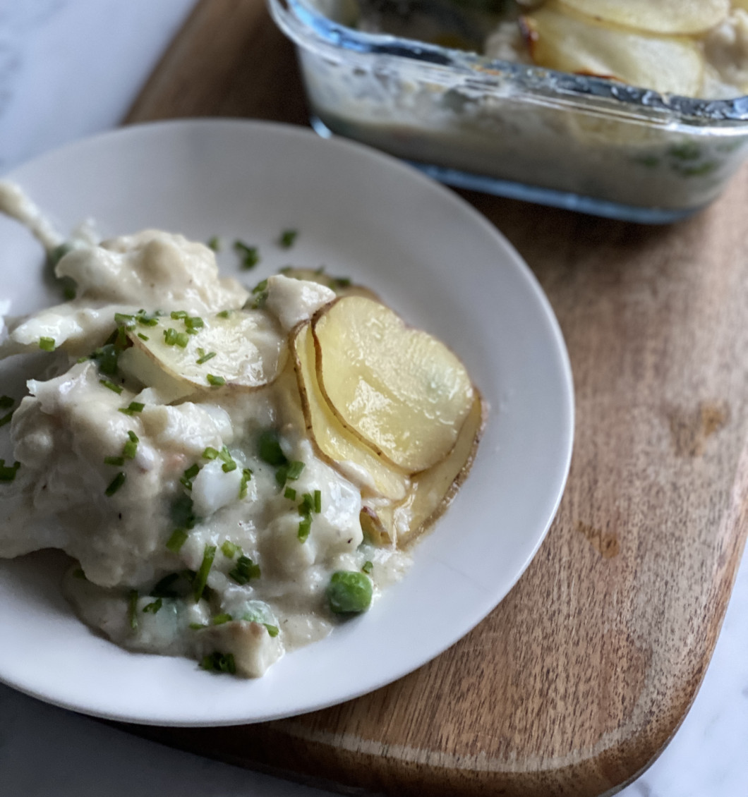 Fish and Crispy Potato Pie