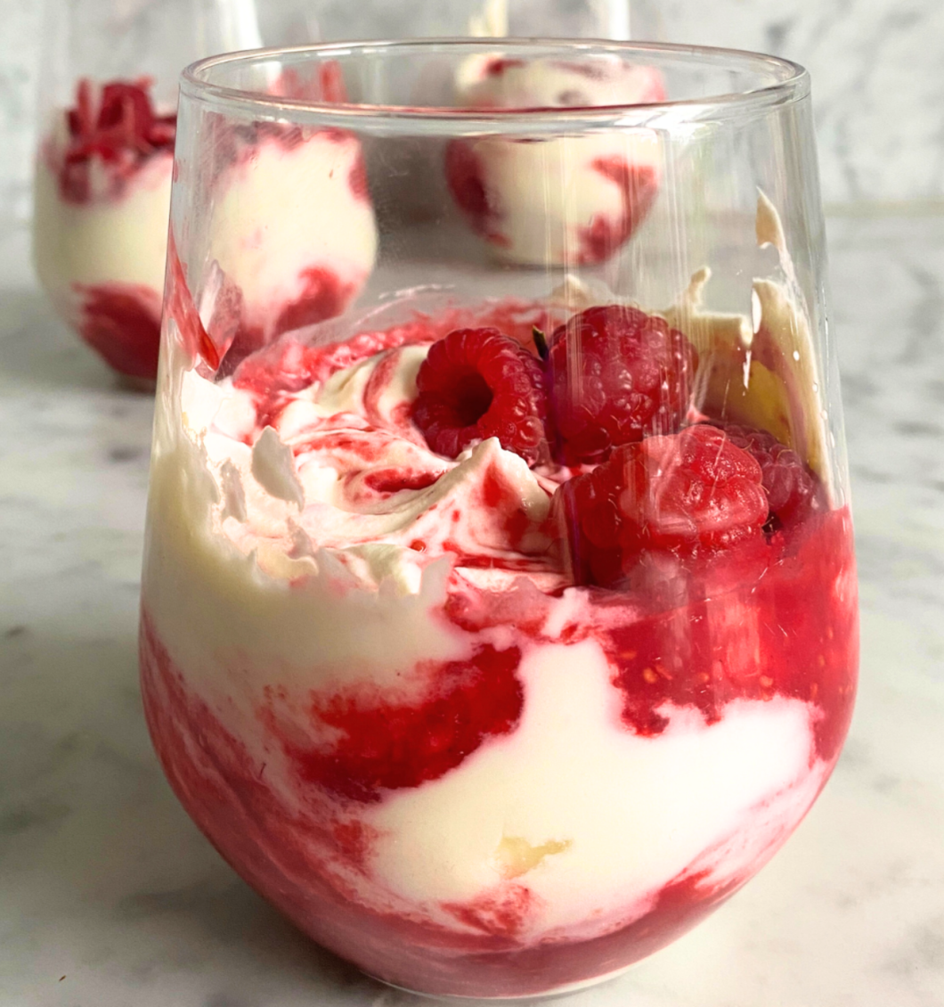 Raspberry Ripple Yoghurt Mousse